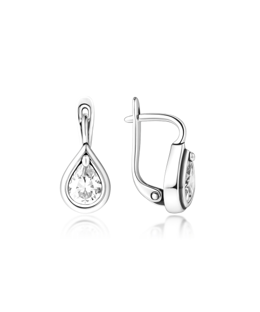Sterling silver earrings with zircons