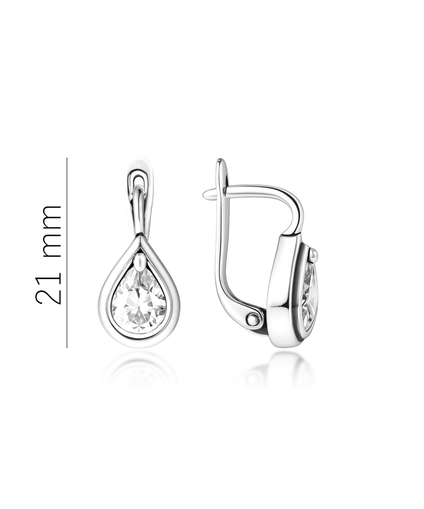 Sterling silver earrings with zircons