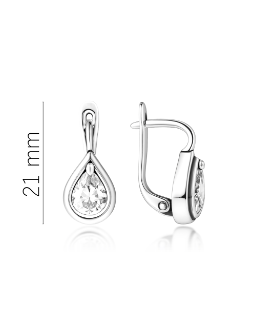 Sterling silver earrings with zircons