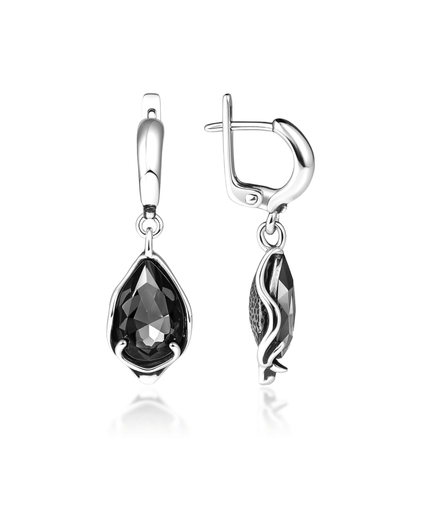 Sterling silver earrings with crystal