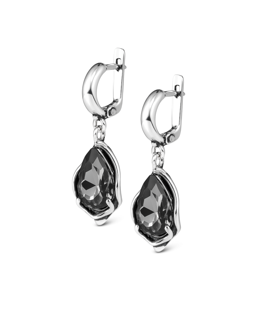 Sterling silver earrings with crystal