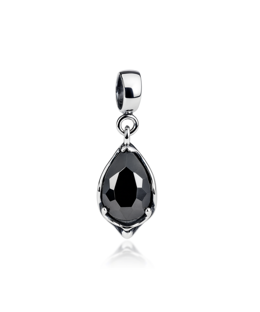 Sterling silver pendant with crystal