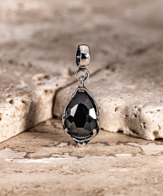 Sterling silver pendant with crystal