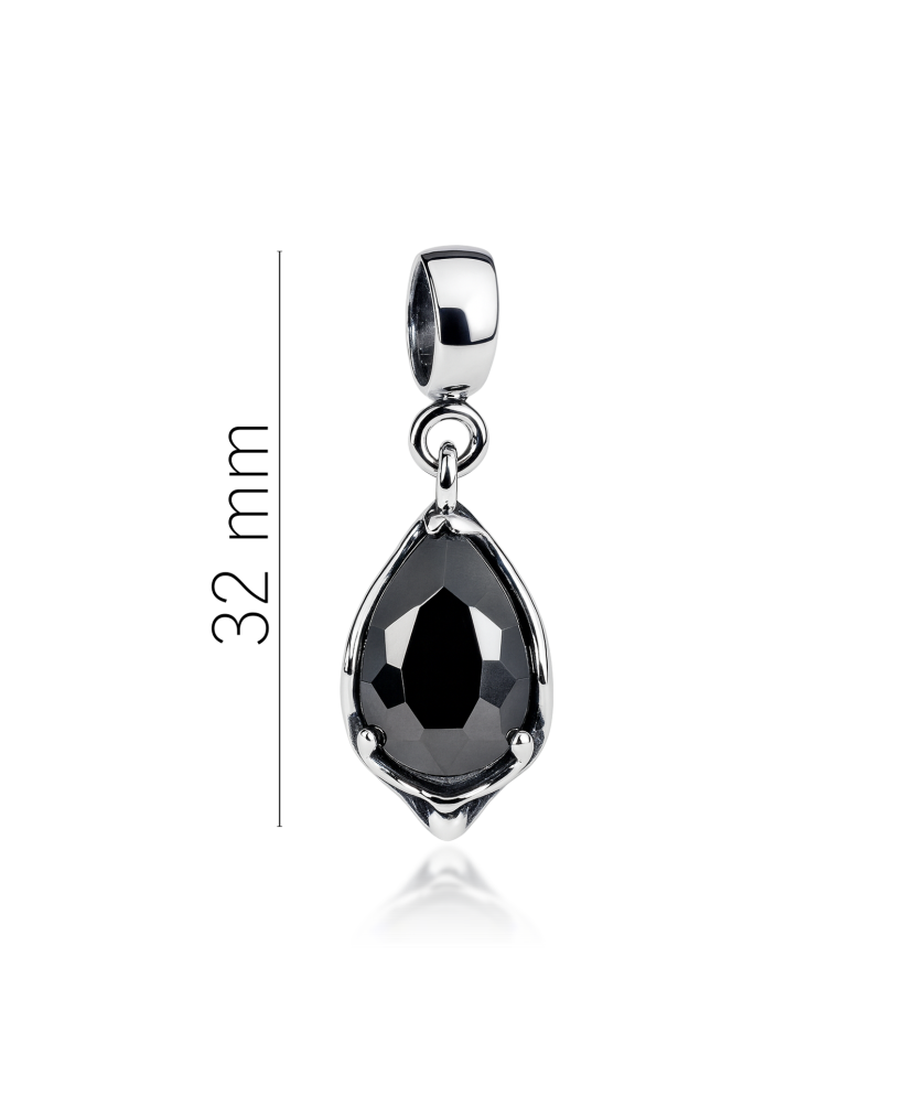 Sterling silver pendant with crystal
