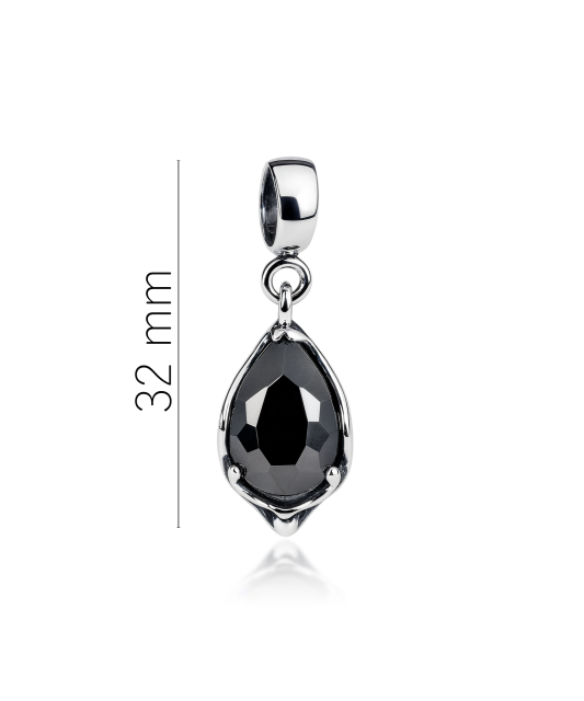 Sterling silver pendant with crystal