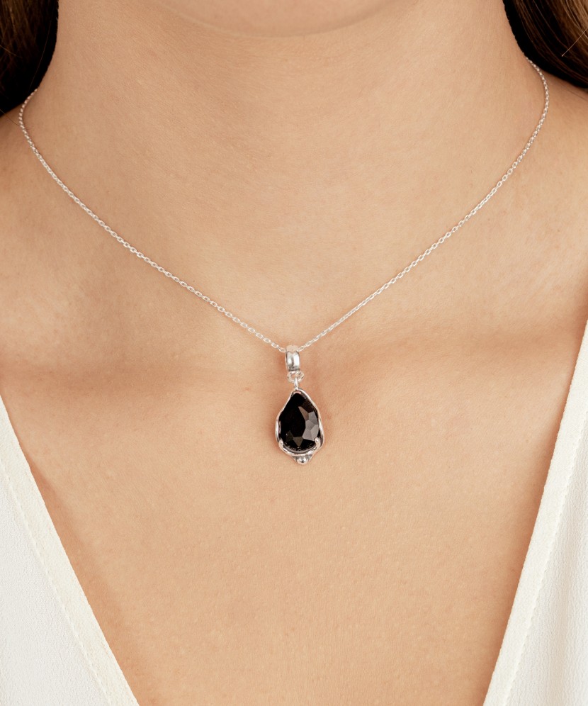 Sterling silver pendant with crystal