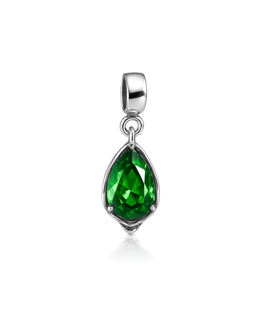 Sterling silver pendant with crystal