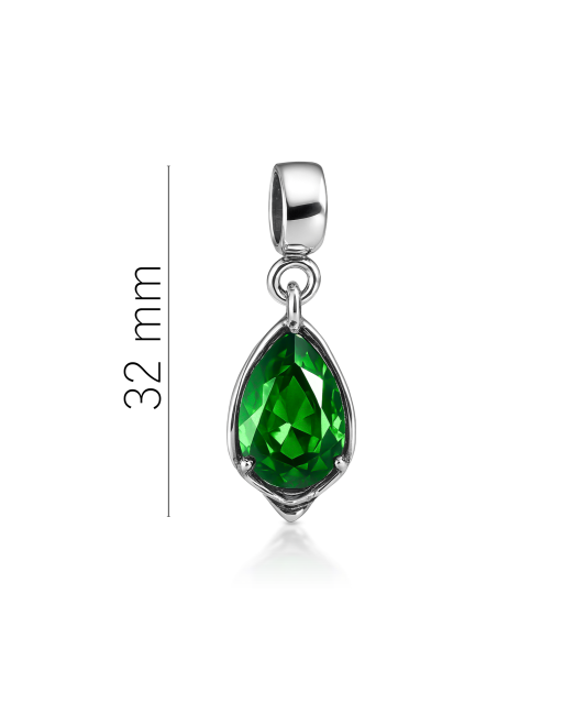 Sterling silver pendant with crystal