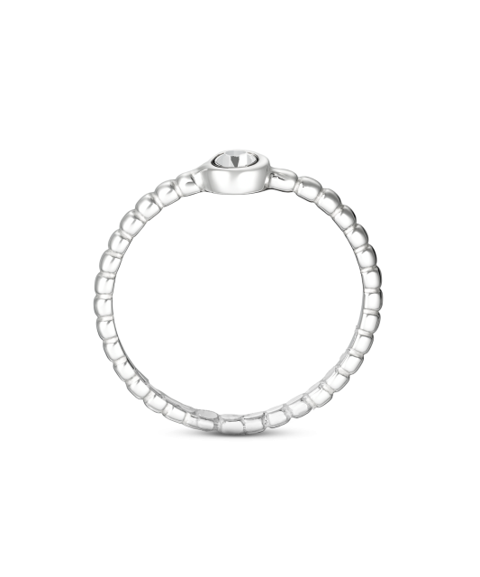 Sterling silver ring with zirconium