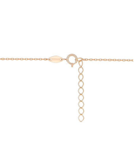 Gold chain with zirconium pendant "Heart"