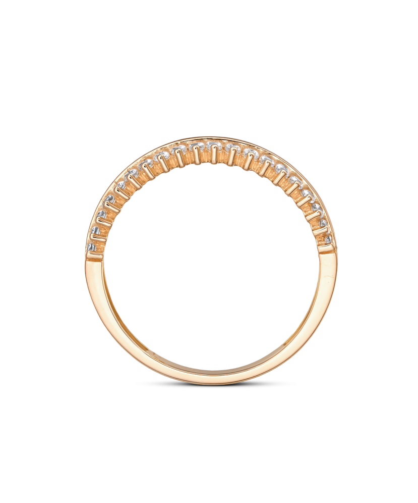 Gold ring with zircons