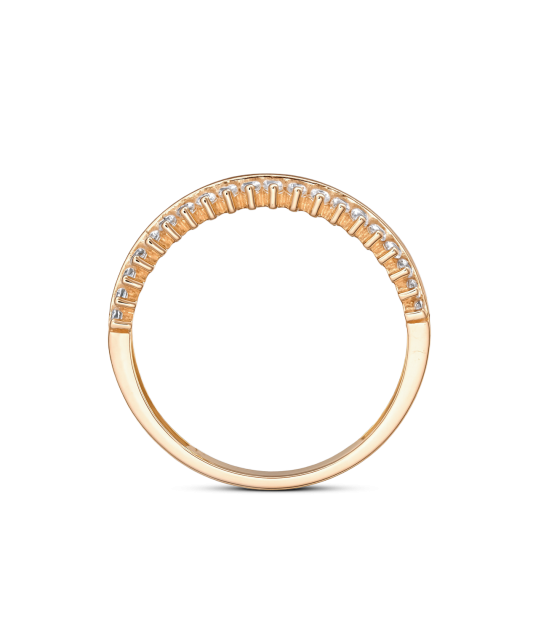 Gold ring with zircons