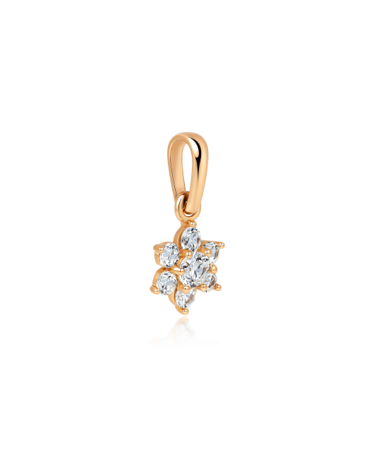Gold pendant with zircons