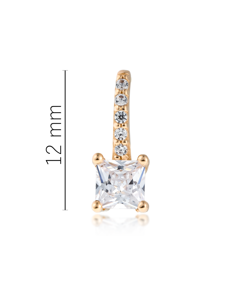 Gold pendant with zircons