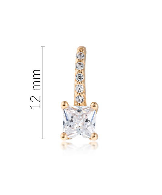 Gold pendant with zircons