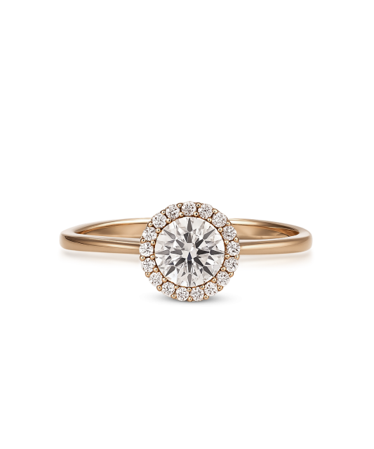 Gold ring with zircons