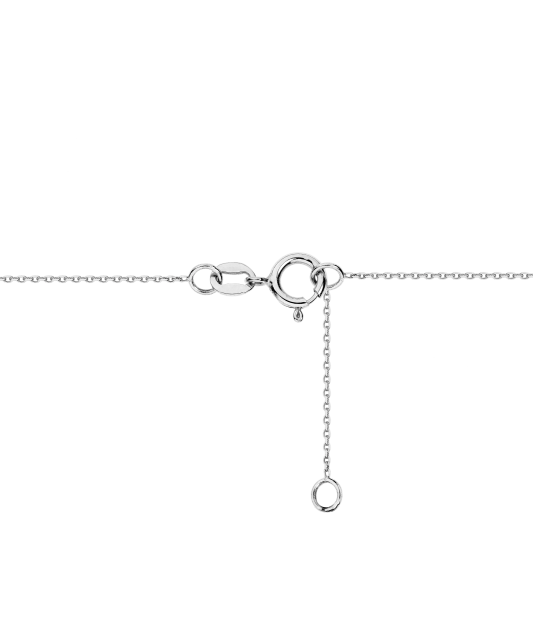 White gold chain with zirconium pendant