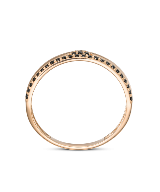 Gold ring with zircons