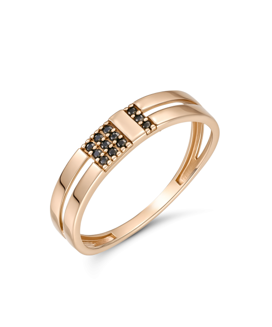 Gold ring with zircons