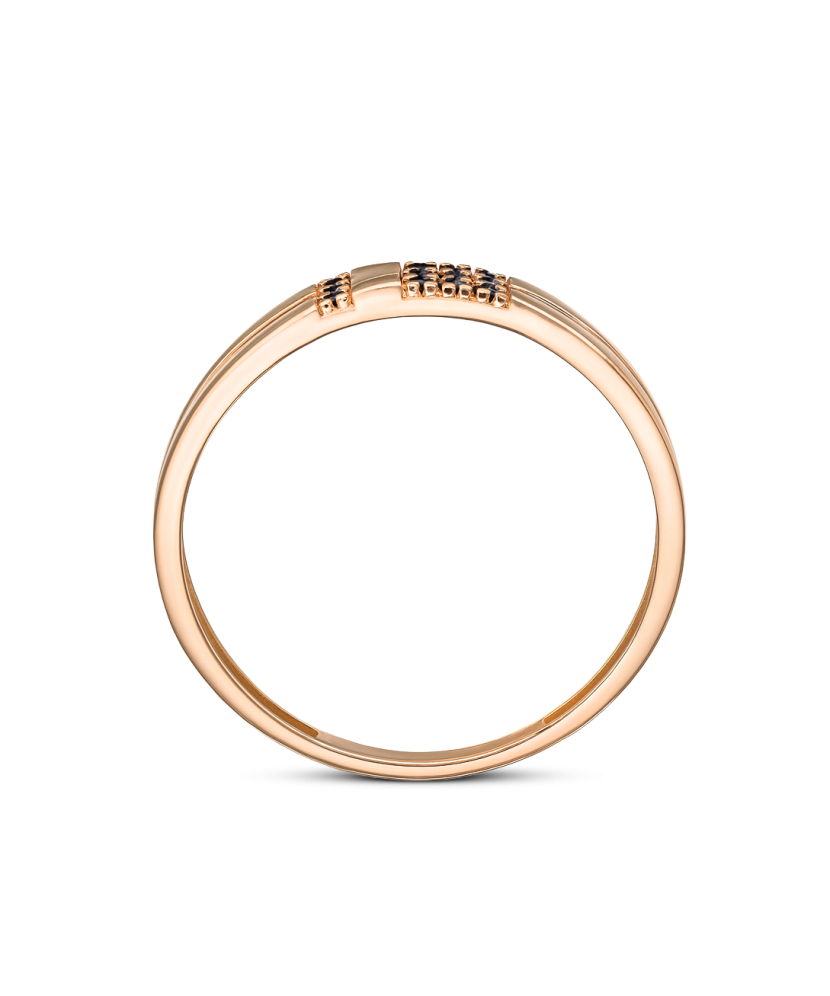 Gold ring with zircons