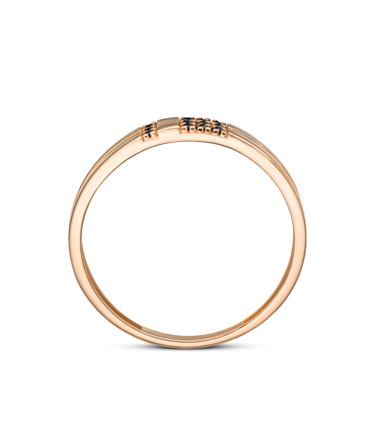 Gold ring with zircons