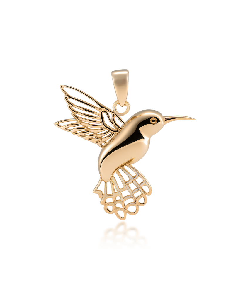 Gold pendant "Hummingbird"