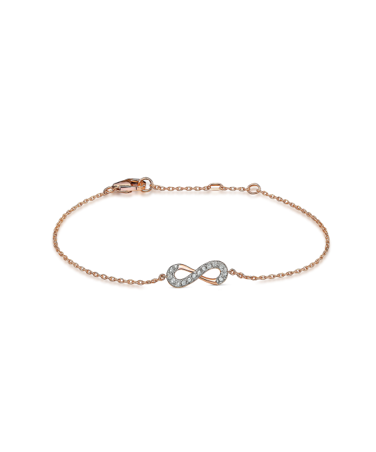 Gold bracelet with diamonds “Infinity”