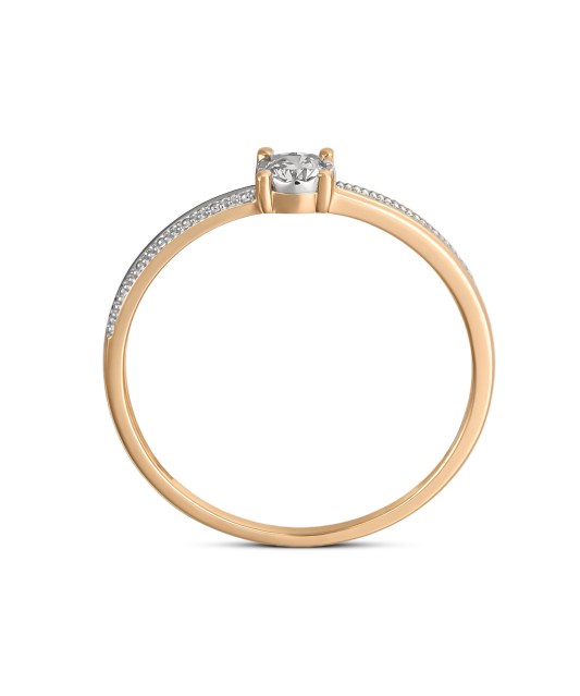 Gold ring with diamond