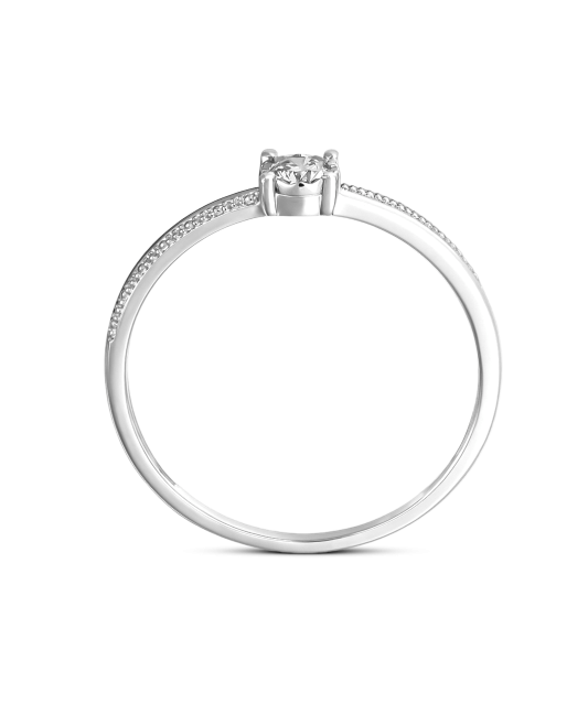 White gold ring with diamonds