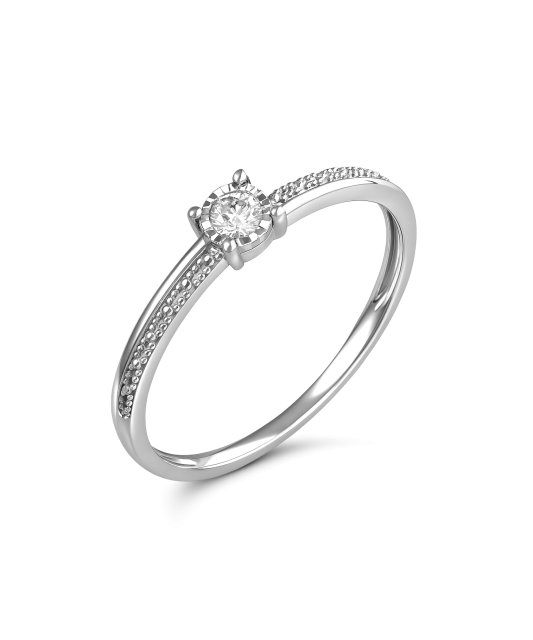 White gold ring with diamonds