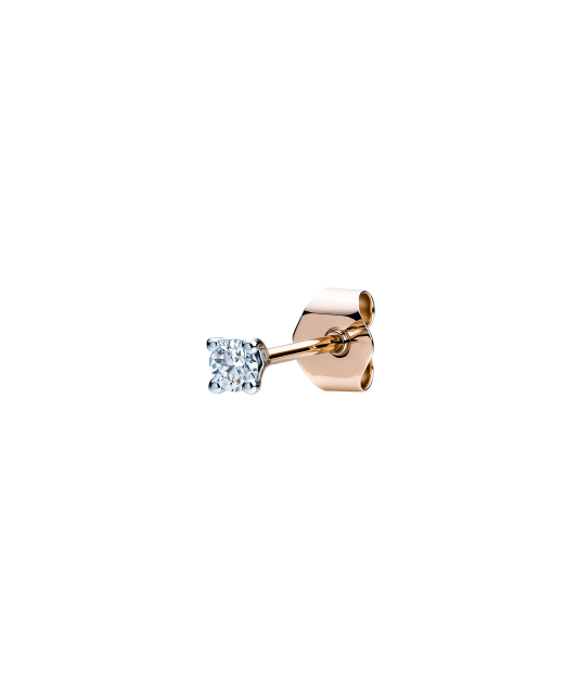 Gold earring with a 0.05 ct diamond (1pc.)
