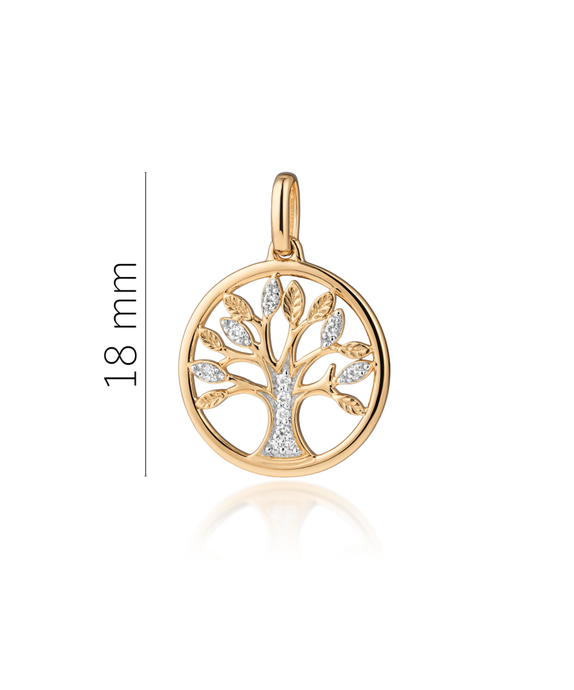 Gold pendant with diamonds “Tree of Life”