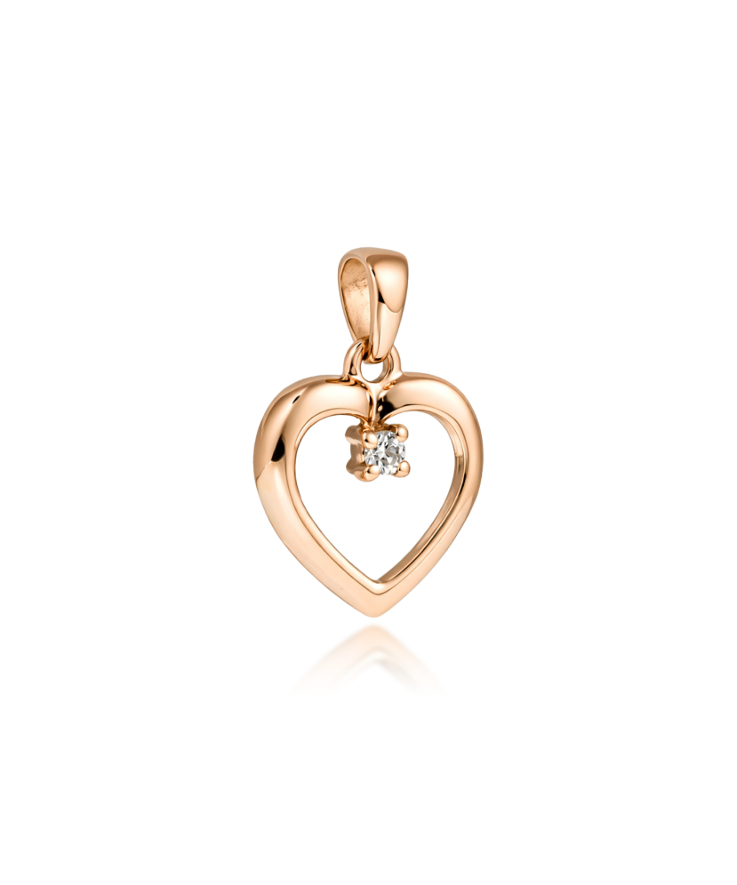 Gold pendant with diamond