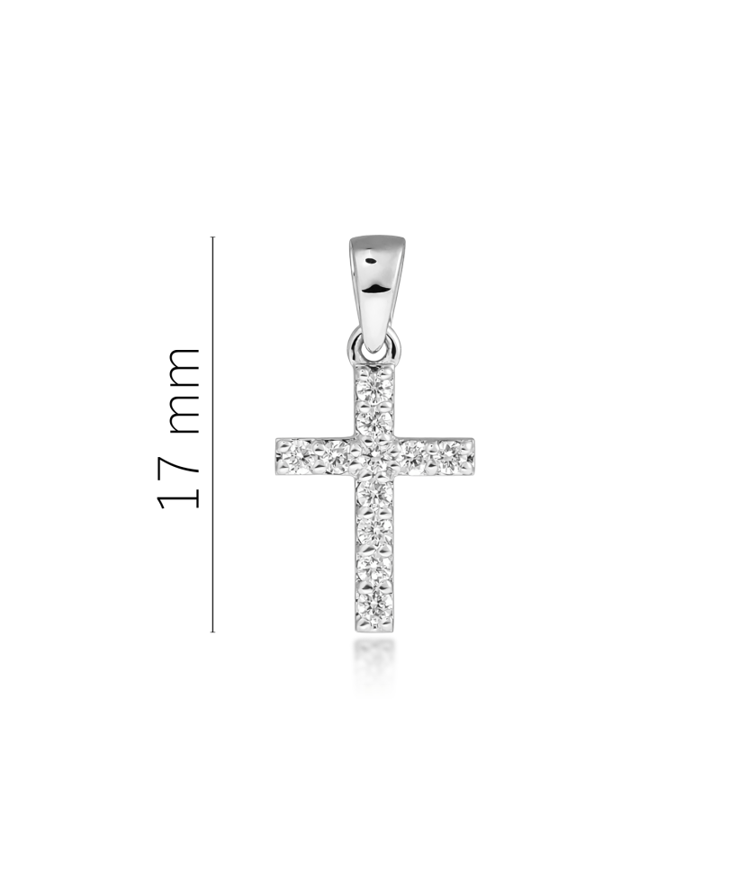 White gold pendant with diamonds "Cross"