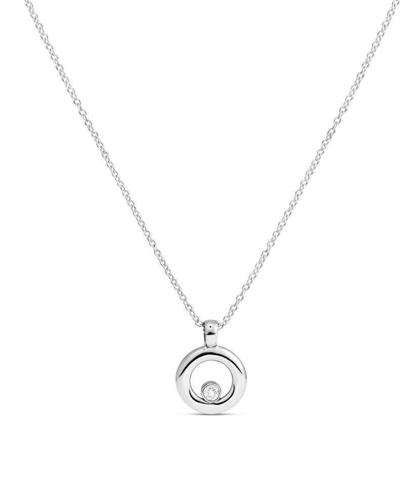 White Gold chain with diamond pendant