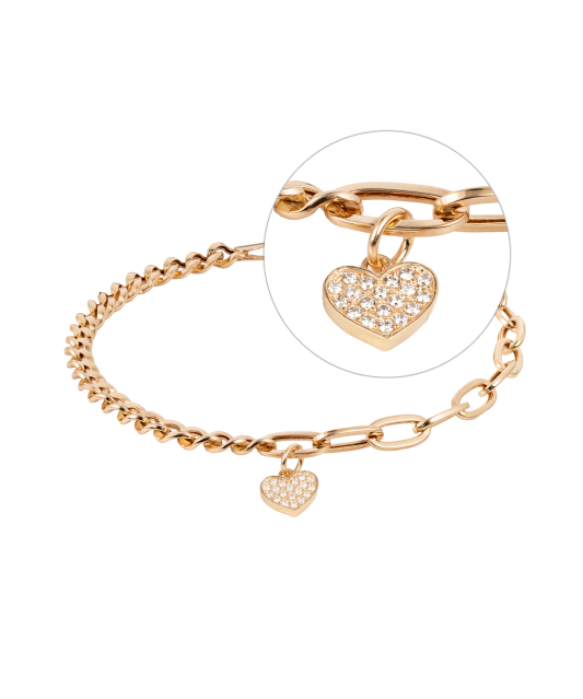 Kultainen rannekoru zirkoneilla