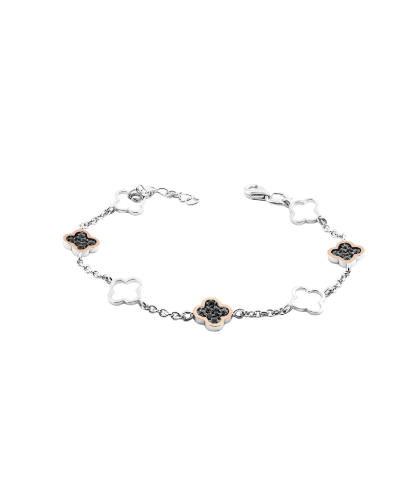 Gold plated sterling Silver bracelet with zircons