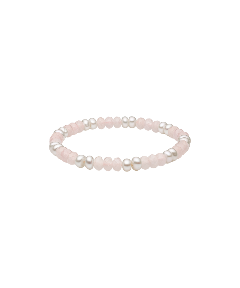 Bracelet With Pearls and Rose Quartz