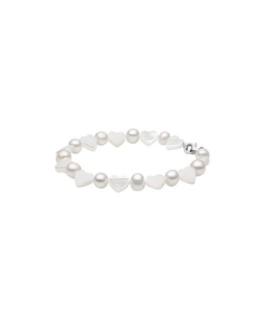 Pearl bracelet with mother-of-pearl