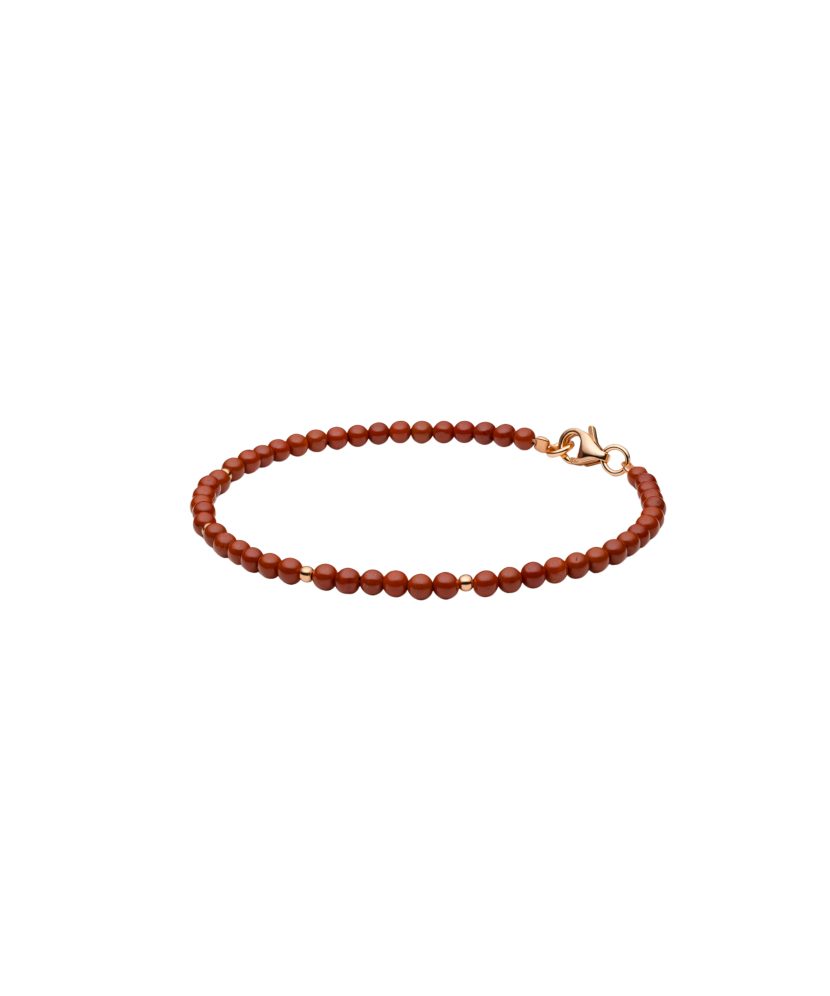 Bracelet with jasper and gold-plated silver