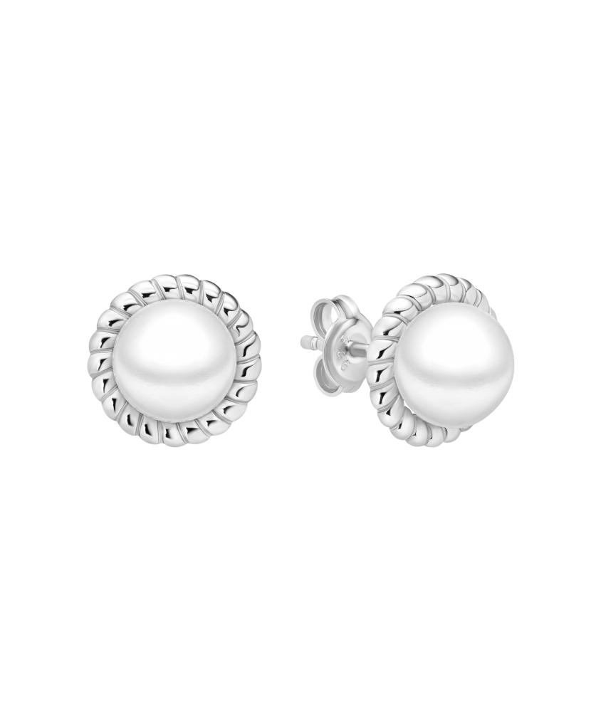 Sterling silver earrings with pearls