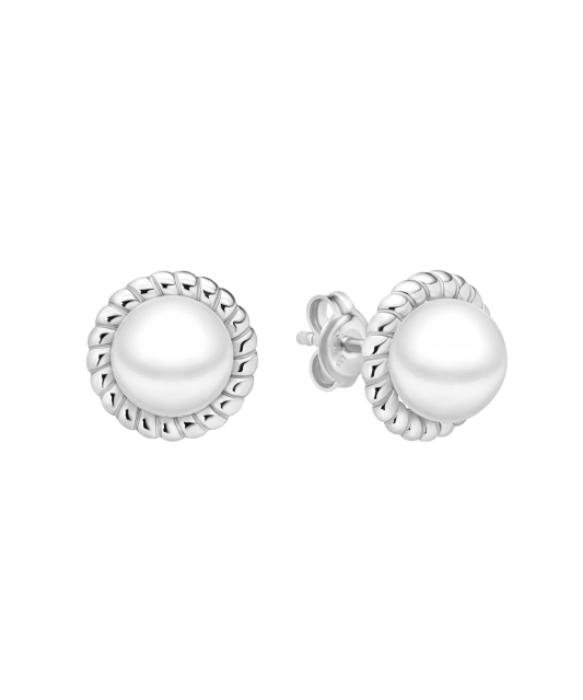 Sterling silver earrings with pearls