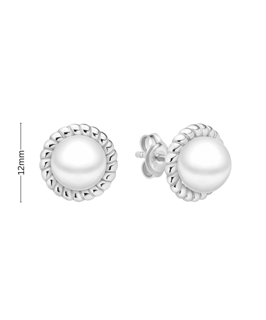 Sterling silver earrings with pearls