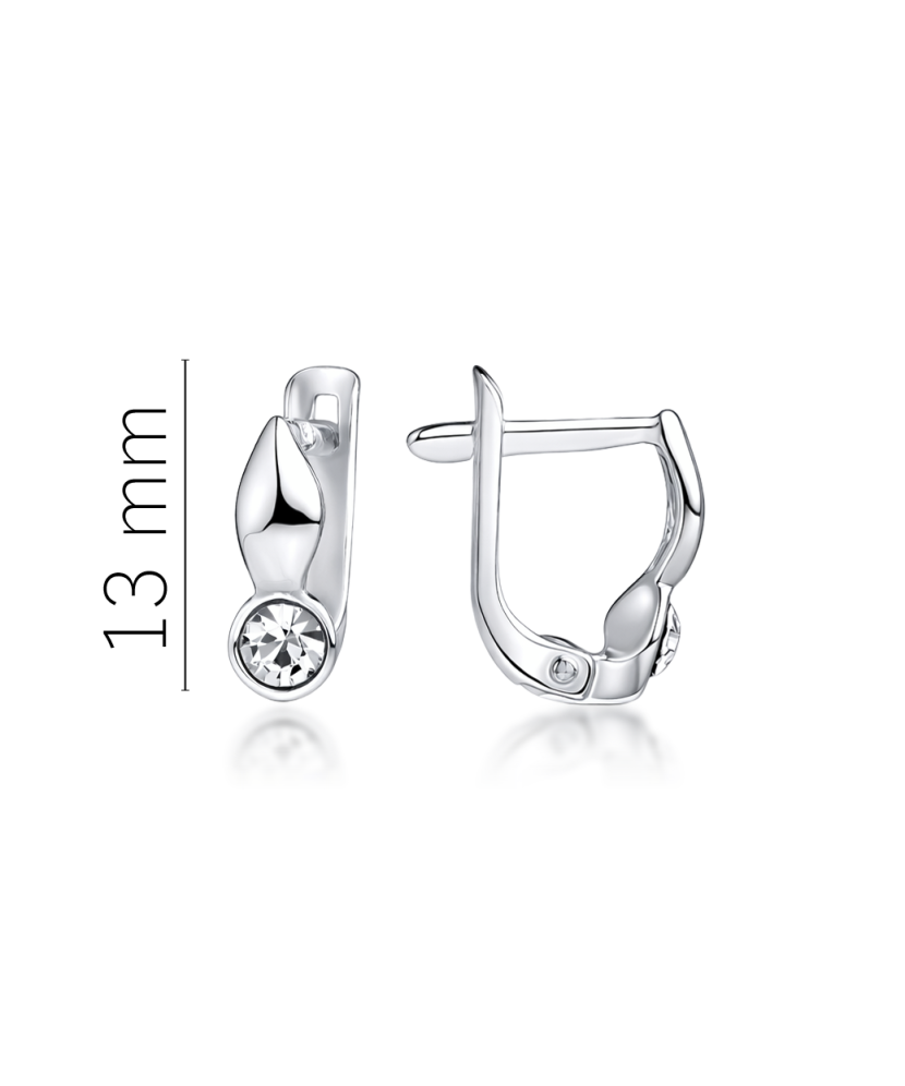 Sterling silver children's earrings with zircons