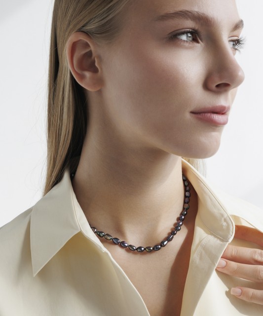 Pearl necklaces with sterling silver