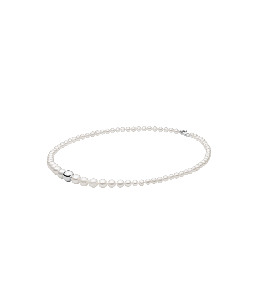 Pearl necklaces with sterling silver