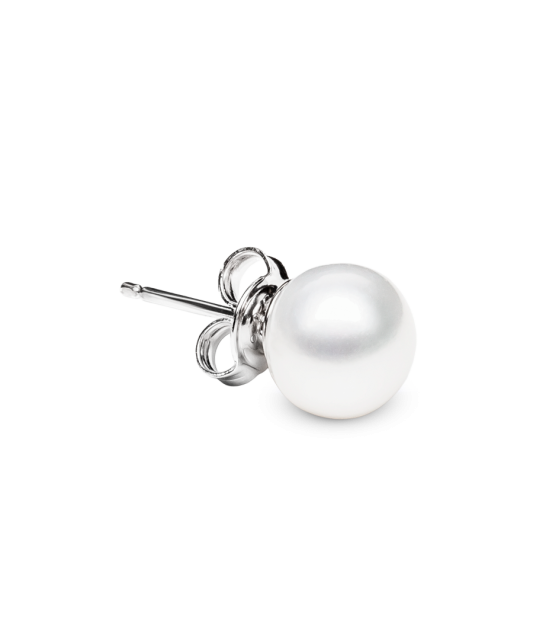 Silver earring with pearl (1pc.)