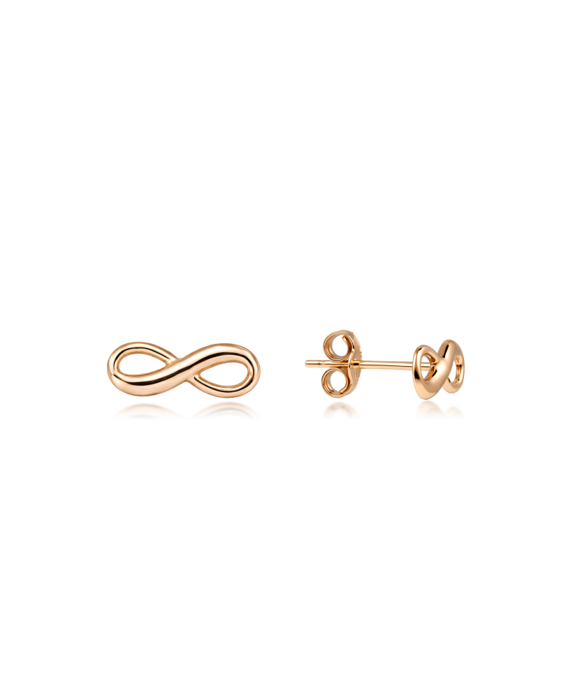 Gold earrings "infinity"