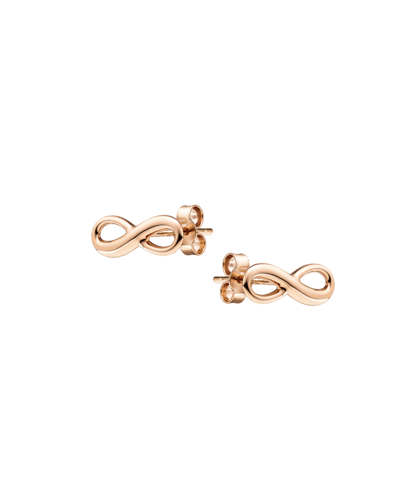 Gold earrings "infinity"
