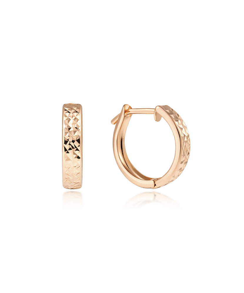 Engraved Gold Earrings